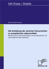 Die Einstellung der syrischen Konsumenten zu europäischen Lebensmitteln: Bedeutung für die Nachfrage und Konsequenzen für das Lebensmittelmarketing