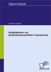 Erfolgsfaktoren von Unternehmensauftritten in Second Life