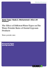 The Effect of Different Water Types on The Water Powder Ratio of Dental Gyp-sum Products