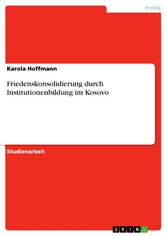 Friedenskonsolidierung durch Institutionenbildung im Kosovo