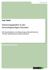 Erinnerungskultur in der deutschsprachigen Literatur