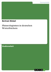 Phraseologismen in deutschen Wörterbüchern