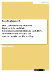 Der Zusammenhang zwischen Eigenkapitalrentabilität, Gesamtkapitalrentabilität und Cash Flow als wesentliches Merkmal des unternehmerischen Controllings