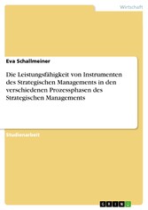 Die Leistungsfähigkeit von Instrumenten des Strategischen Managements in den verschiedenen Prozessphasen des Strategischen Managements