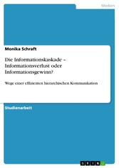 Die Informationskaskade - Informationsverlust oder Informationsgewinn?