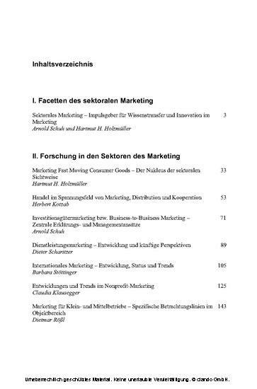 Innovationen im sektoralen Marketing