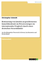 Besteuerung von Anteilen an geschlossenen Immobilienfonds im Privatvermögen im internationalen Vergleich durch einen deutschen Steuerinländer