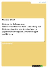 Haftung im Rahmen von Arbeitsverhältnissen - Eine Darstellung der Haftungssituation von Arbeitnehmern gegenüber Arbeitgeber, Arbeitskollegen und Dritten