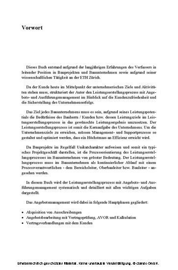 Angebots- und Ausführungsmanagement - Leitfaden für Bauunternehmen