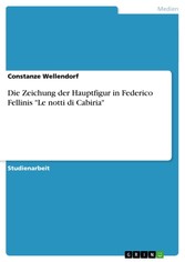 Die Zeichung der Hauptfigur in Federico Fellinis 'Le notti di Cabiria'