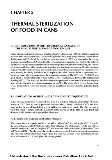 Sterilization of Food in Retort Pouches