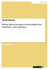 Private Altersvorsorge in Deutschland: drei Schichten - drei Optionen