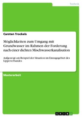 Möglichkeiten zum Umgang mit Grundwasser im Rahmen der Forderung nach einer dichten Mischwasserkanalisation