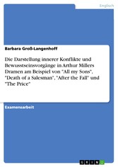 Die Darstellung innerer Konflikte und Bewusstseinsvorgänge in Arthur Millers Dramen am Beispiel von 'All my Sons', 'Death of a Salesman', 'After the Fall' und 'The Price'