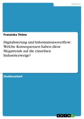 Digitalisierung und Informationsoverflow: Welche Konsequenzen haben diese Megatrends auf die einzelnen Industriezweige?