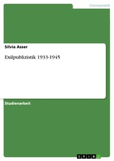 Exilpublizistik 1933-1945