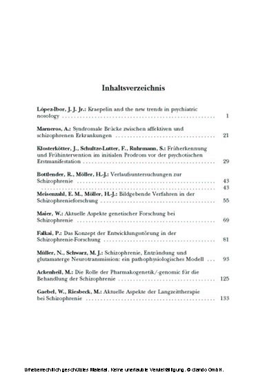 Aktuelle Aspekte der Pathogenese und Therapie der Schizophrenie