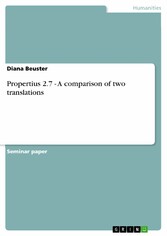 Propertius 2.7 - A comparison of two translations