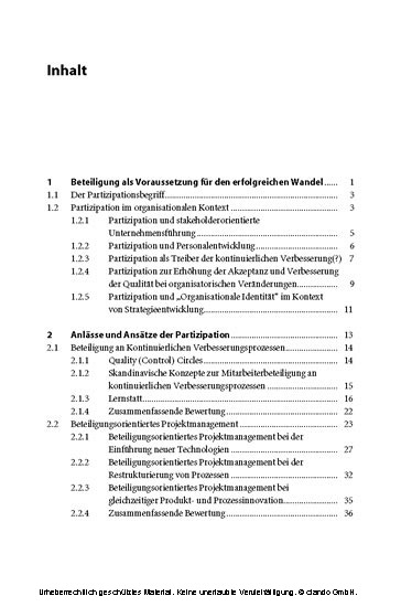 Mitarbeiterbeteiligung bei Verbesserungs- und Veränderungsprozessen