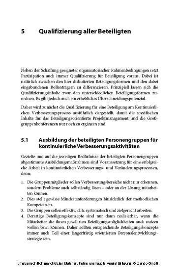 Mitarbeiterbeteiligung bei Verbesserungs- und Veränderungsprozessen