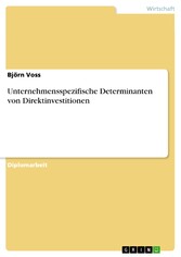 Unternehmensspezifische Determinanten von Direktinvestitionen