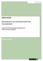 Karteikarten im Sachunterricht der Grundschule