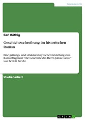 Geschichtsschreibung im historischen Roman