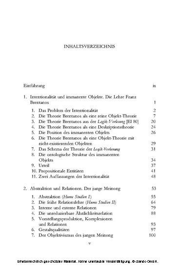 Gegenstandstheorie und Theorie der Intentionalität bei Alexius Meinong