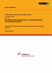 Das OECD-Sektorenabkommen zur Exportförderung erneuerbarer Energien