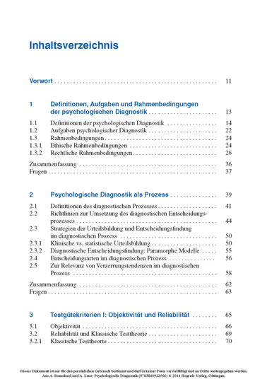 Psychologische Diagnostik