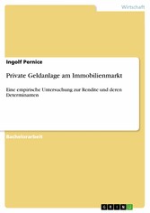 Private Geldanlage am Immobilienmarkt