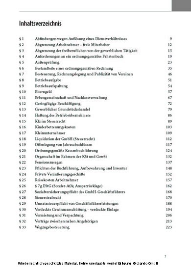 Vorlagen für die Erstberatung - Steuerrecht