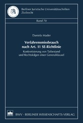 Verfahrensmissbrauch nach Art. 11 SE-Richtlinie