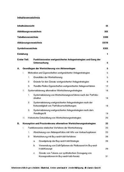 Wertsicherung von Aktienanlagen