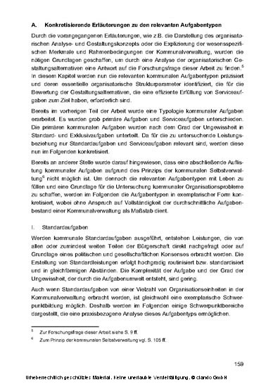 Organisatorische Gestaltung der Leistungsbeziehungen in Kommunalverwaltungen