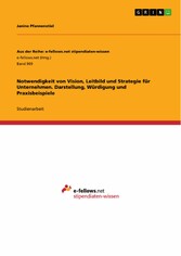 Notwendigkeit von Vision, Leitbild und Strategie für Unternehmen. Darstellung, Würdigung und Praxisbeispiele