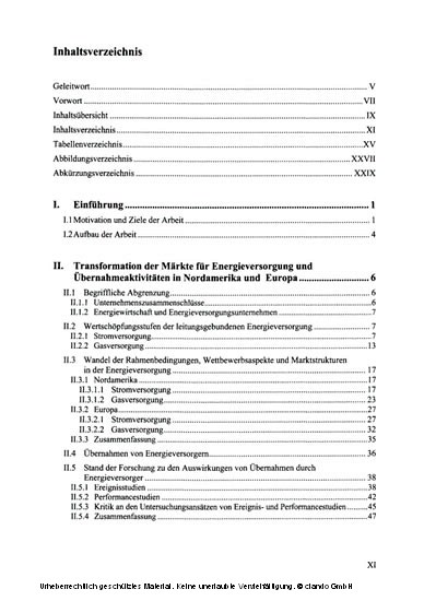 Unternehmenszusammenschlüsse in der Energieversorgung