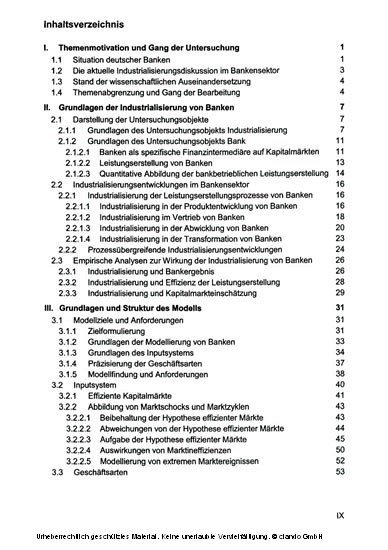 Industrialisierung in der Abwicklungs- und Transformationsfunktion von Banken