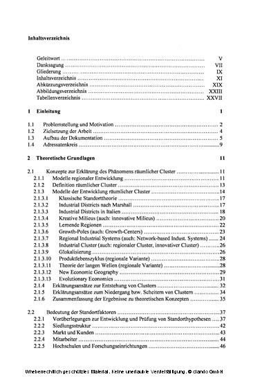 Entwicklung räumlicher Cluster