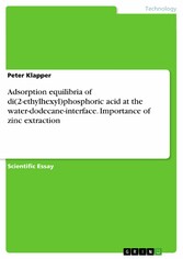 Adsorption equilibria of di(2-ethylhexyl)phosphoric acid at the water-dodecane-interface. Importance of zinc extraction