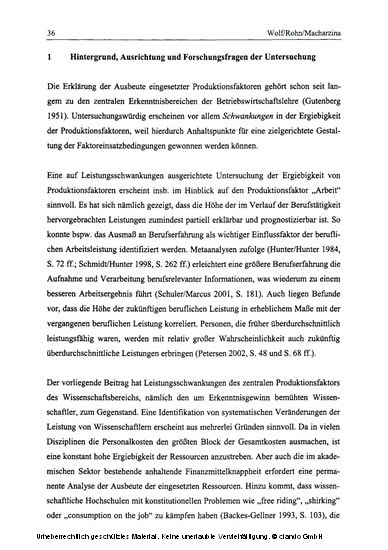 Forschungsleistung in der deutschsprachigen Betriebswirtschaftslehre