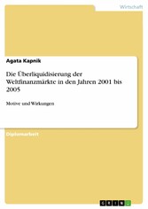 Die Überliquidisierung der Weltfinanzmärkte in den Jahren 2001 bis 2005