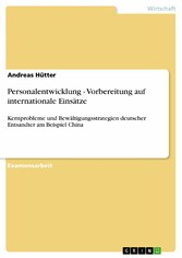 Personalentwicklung - Vorbereitung auf internationale Einsätze