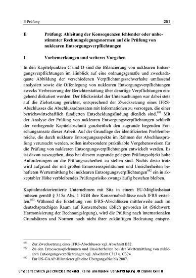 Die Abbildung von nuklearen Entsorgungsverpflichtungen in IFRS-Abschlüssen