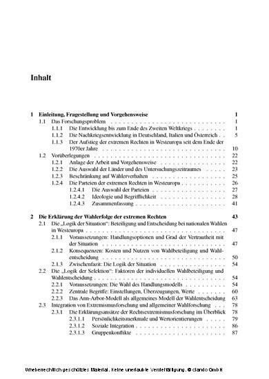 Die Wähler der extremen Rechten 1980 - 2002