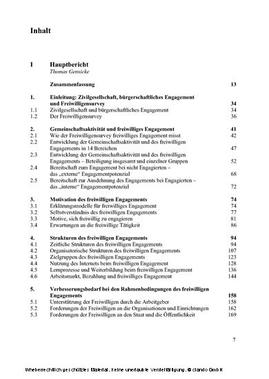 Freiwilliges Engagement in Deutschland 1999 - 2004