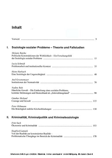 Soziologie sozialer Probleme und sozialer Kontrolle