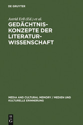 Gedächtniskonzepte der Literaturwissenschaft