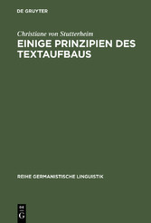 Einige Prinzipien des Textaufbaus