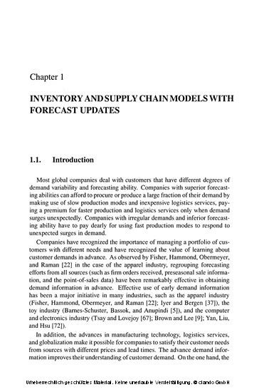 Inventory and Supply Chain Management with Forecast Updates